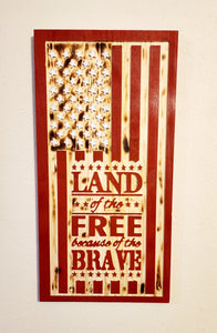 Land of the Free Stressed- Red