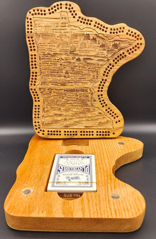 Minnesota Cribbage Board with Points of Interest