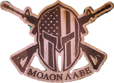 Laser Cut Molon Labe Logo