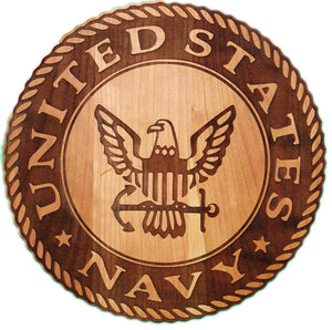 Laser Cut Navy Shield