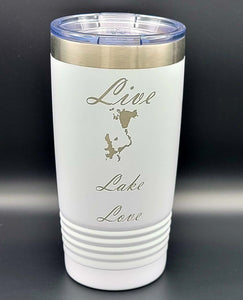 Live Lake Love Boji Polar Camel 20 Ounce Tumbler