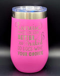 Exercise Naked-  Polar Camel 16 oz. Pink Vacuum Insulated Stemless Tumbler with Lid