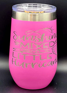 Sunshine Hurricane-  Polar Camel 16 oz. Pink Vacuum Insulated Stemless Tumbler with Lid