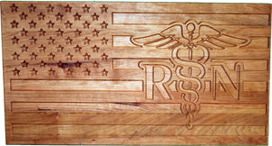 Fully Carved "Nurse" Flag