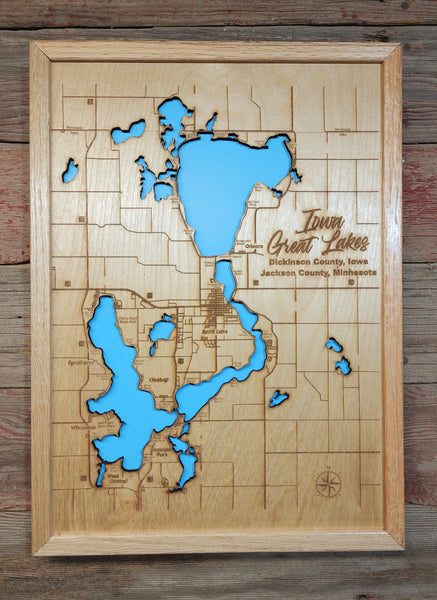 Single Layer map of the Iowa Great Lakes