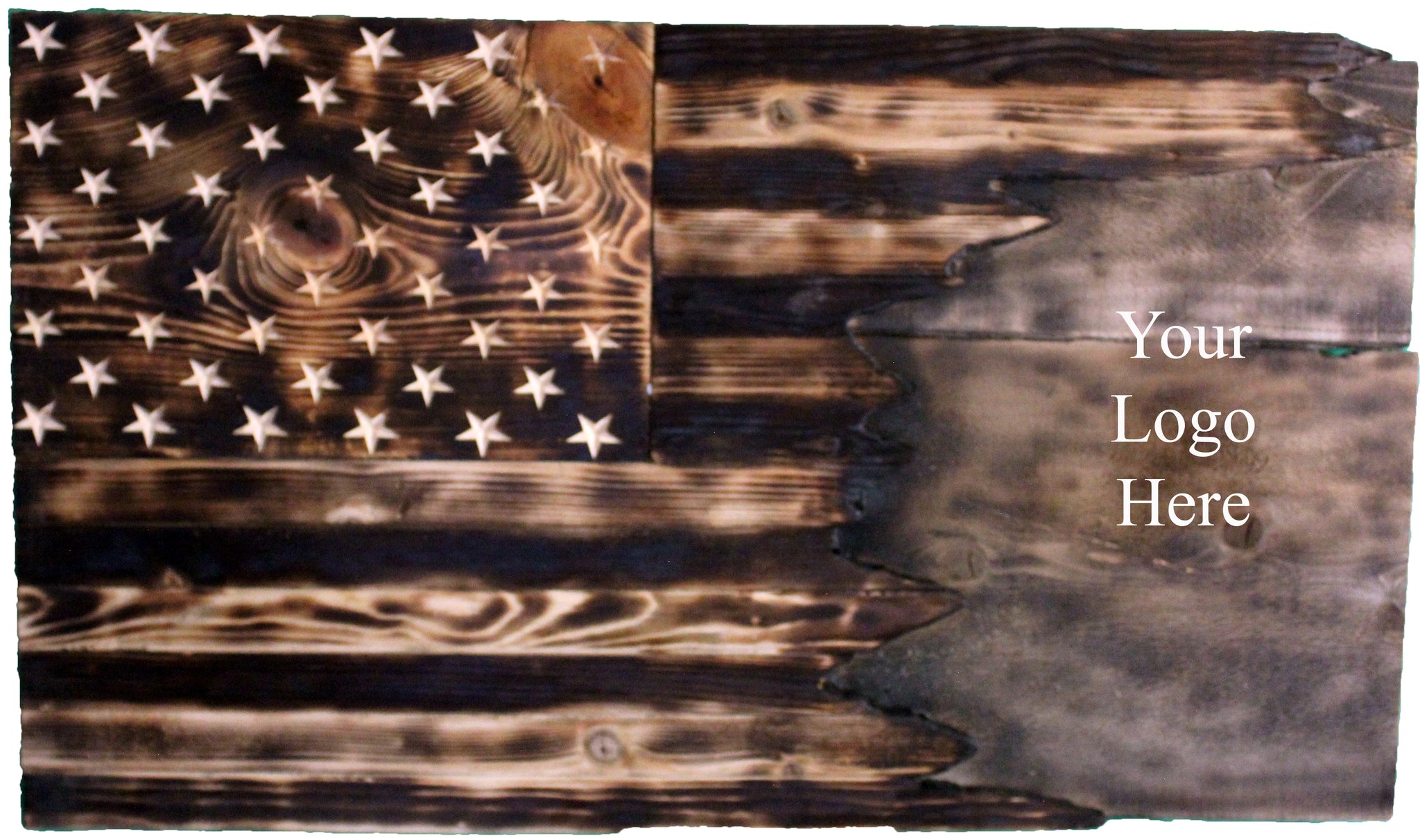 B&W Rustic, American Flag Wall Piece