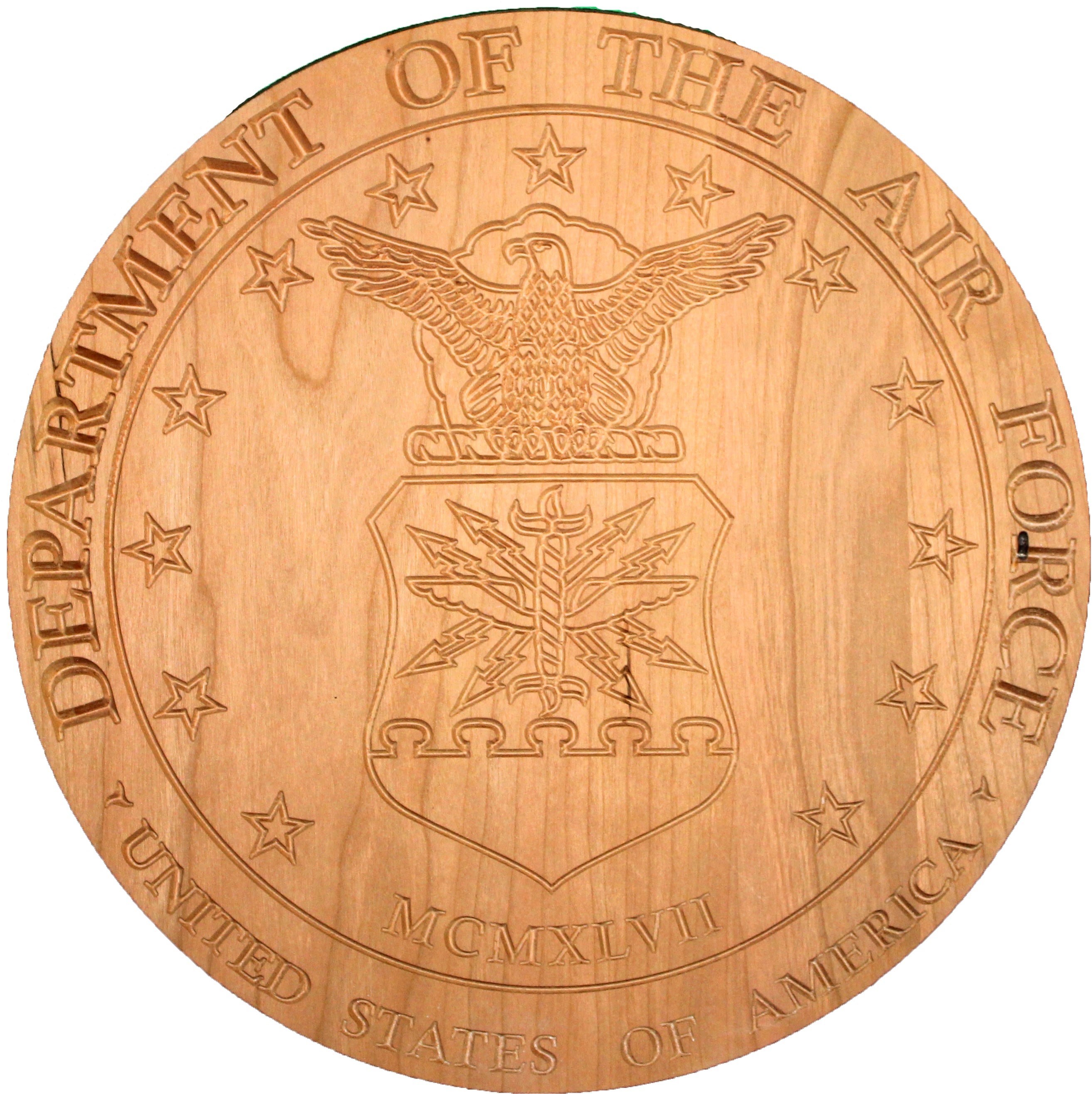 Carved Air Force Shield- Unfinished