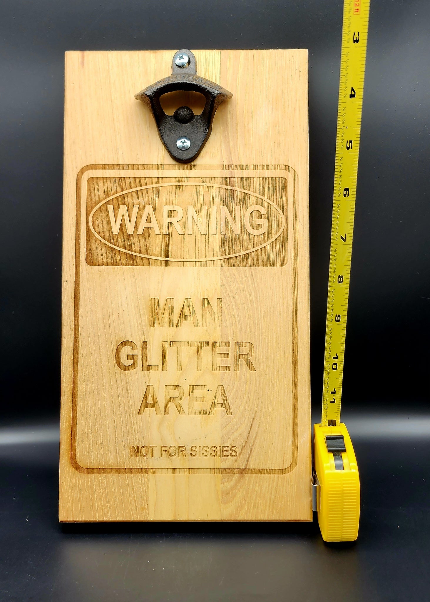 Man Glitter Bottle Opener