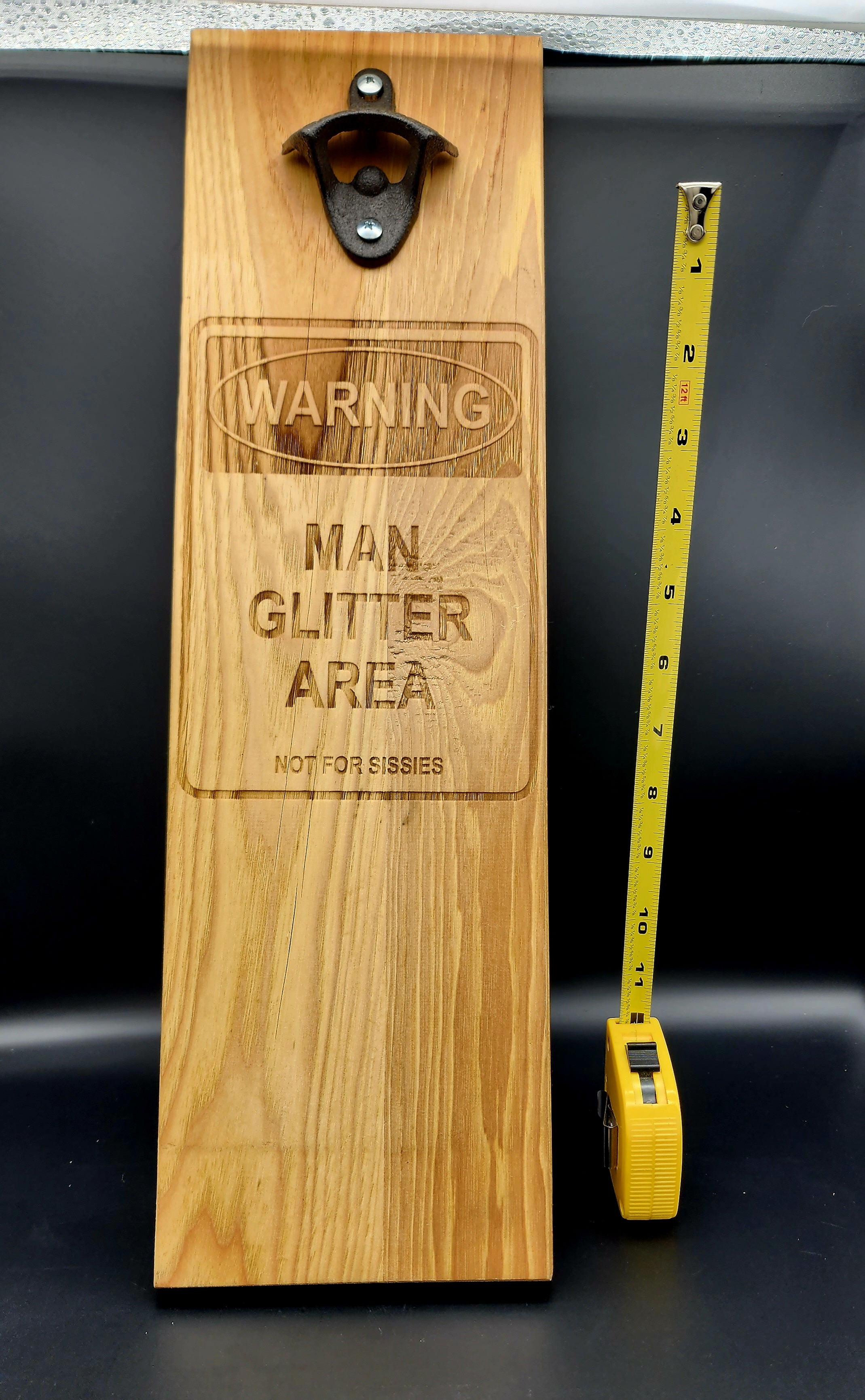 Man Glitter Bottle Opener