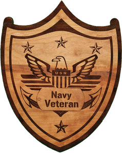 Laser Cut Navy Veteran Plaque